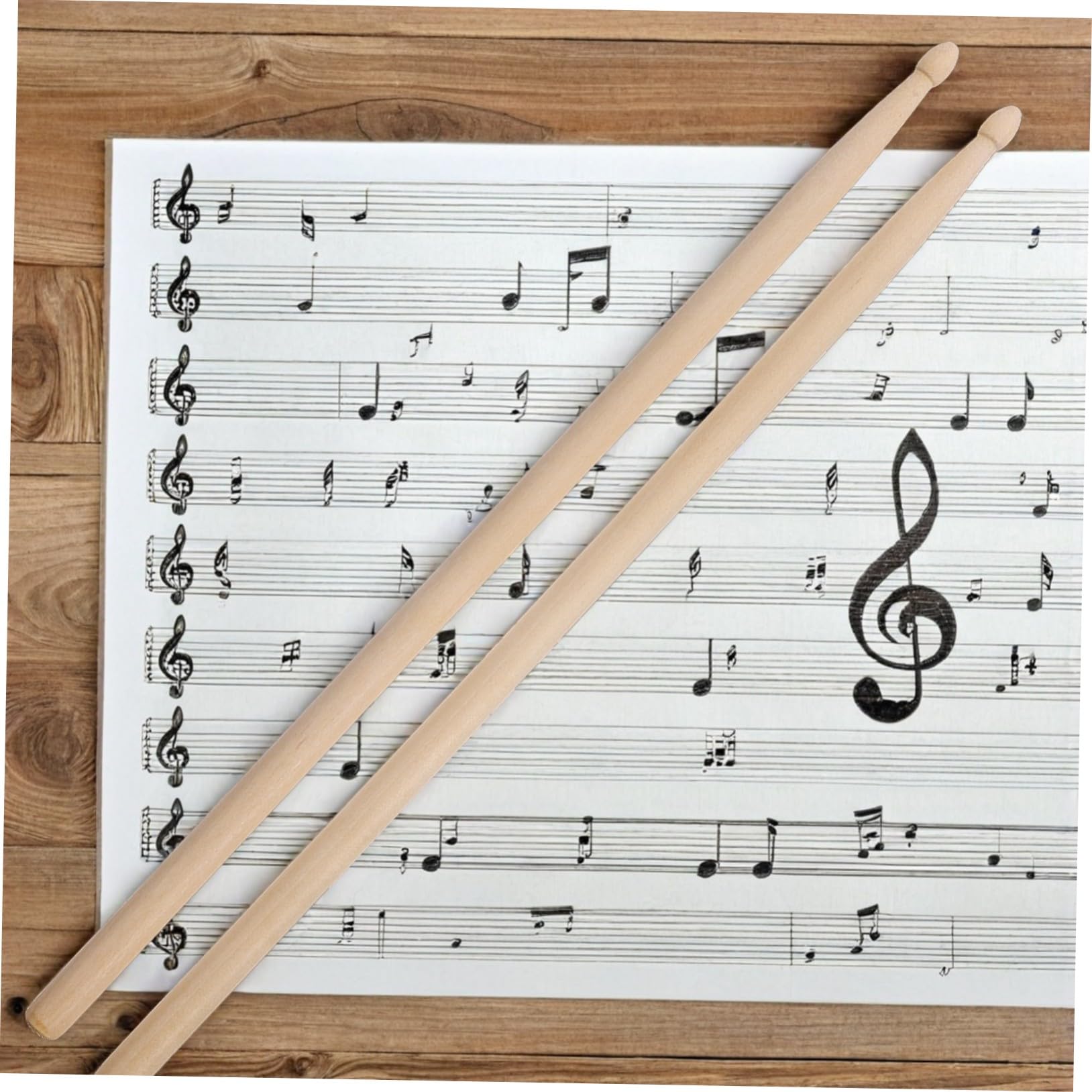 12pares Baquetas de Jazz de Madera Arce para Batería Baquetas de Percusión para Principiantes Práctica Casa Punta Redonda para Jazz y Tambores