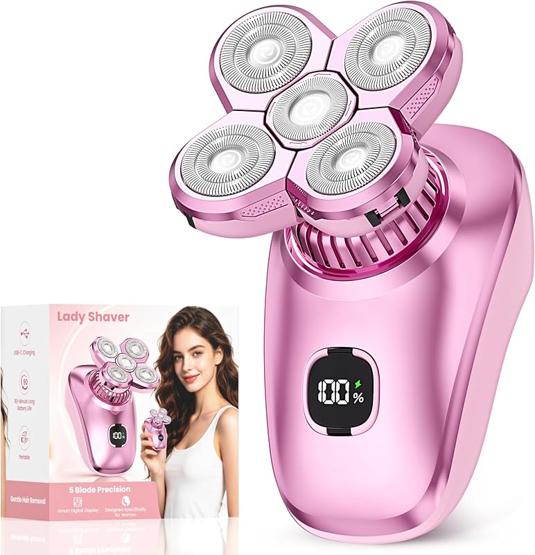 Aparador corporal elétrico rotativo Agdiffuserhg, uso seco e úmido, rosa