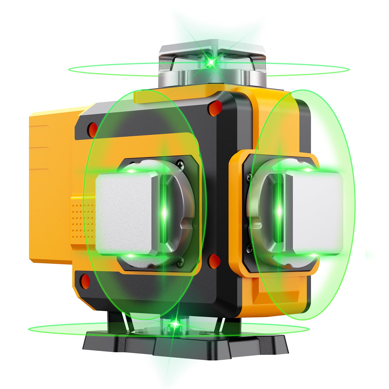 Livella Laser Autolivellante 4 X 360° Verde, Impermeabile, ±3° Livellamento Automatico, Per Costruzione e Appendere Quadri, 2 * 4800mAh batterie (16 Linee)