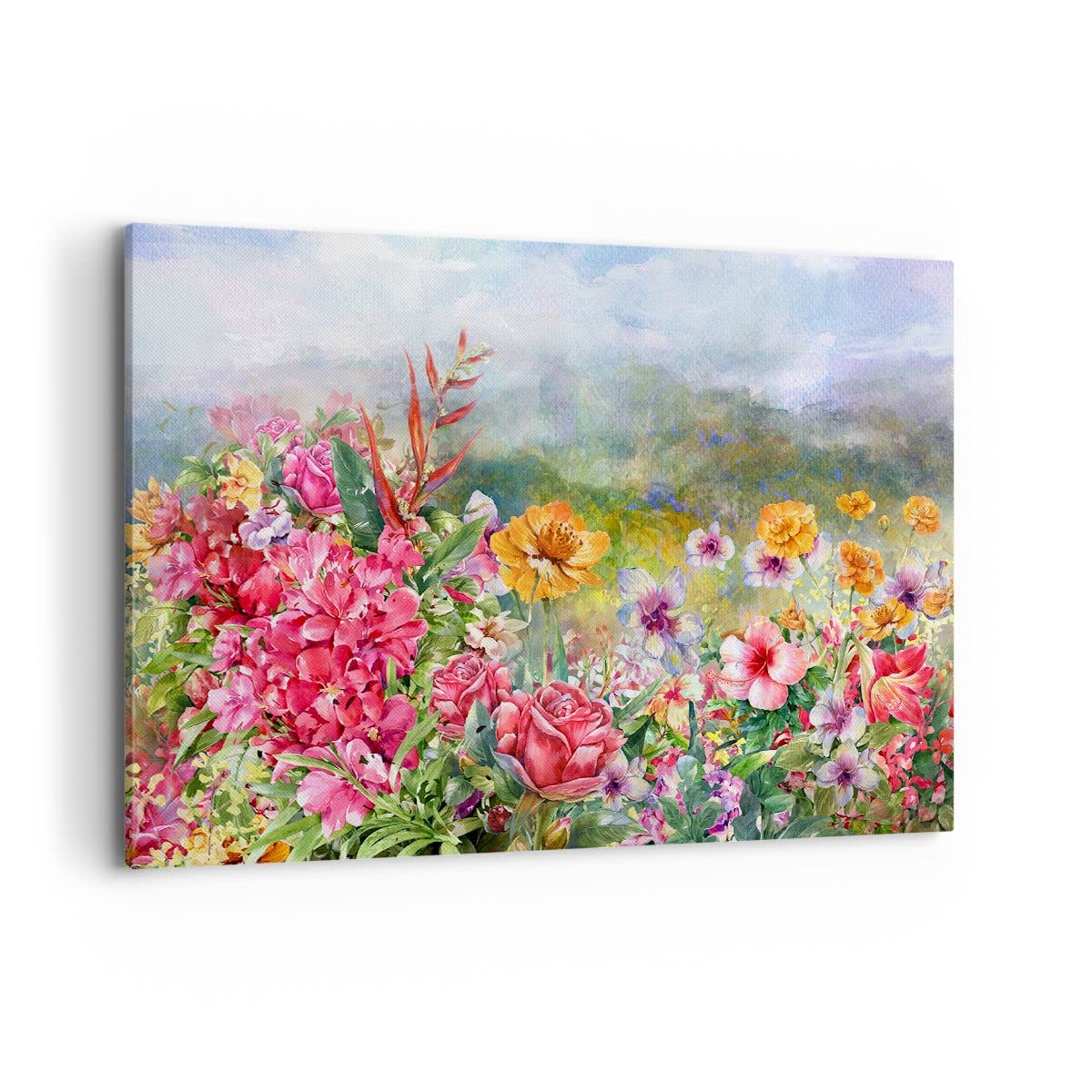Cuadros Decoracion Salon flor verano naturaleza Lienzos decorativos 120x80cm Cuadro Sobre Lienzo Moderno Dormitorio Cocina Cuadros Pared Imágenes Wall Art Prints Decor Canvas Grande XXL AA120x80-3843