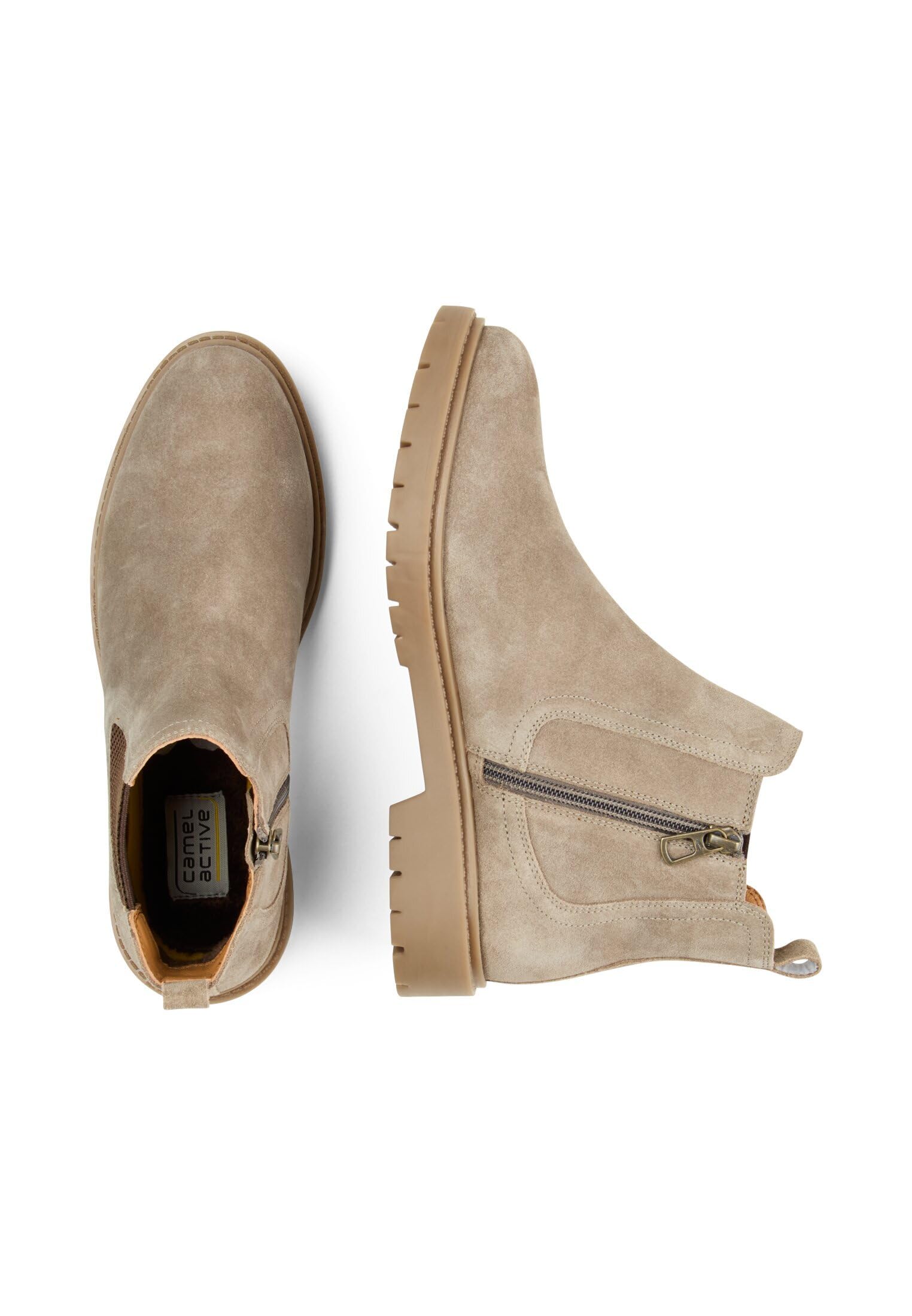 camel active Damen Chelsea Boot aus echtem Leder