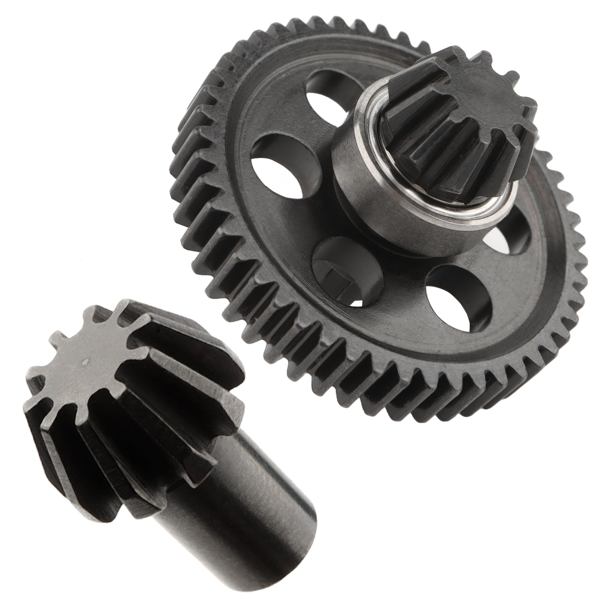 RC Upgraded Steel Spur Gear with Pinion Gear 16401G & Drive Shaft Gear 16402G Spare Parts for All H16BM H14BM 14210 JC14EP H14BM 1/14 1/16 Scale Trucks-image-25