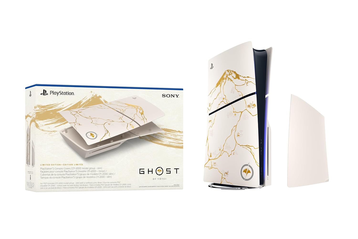 Playstation 5 Console Covers (Slim) - Ghost of Yotei