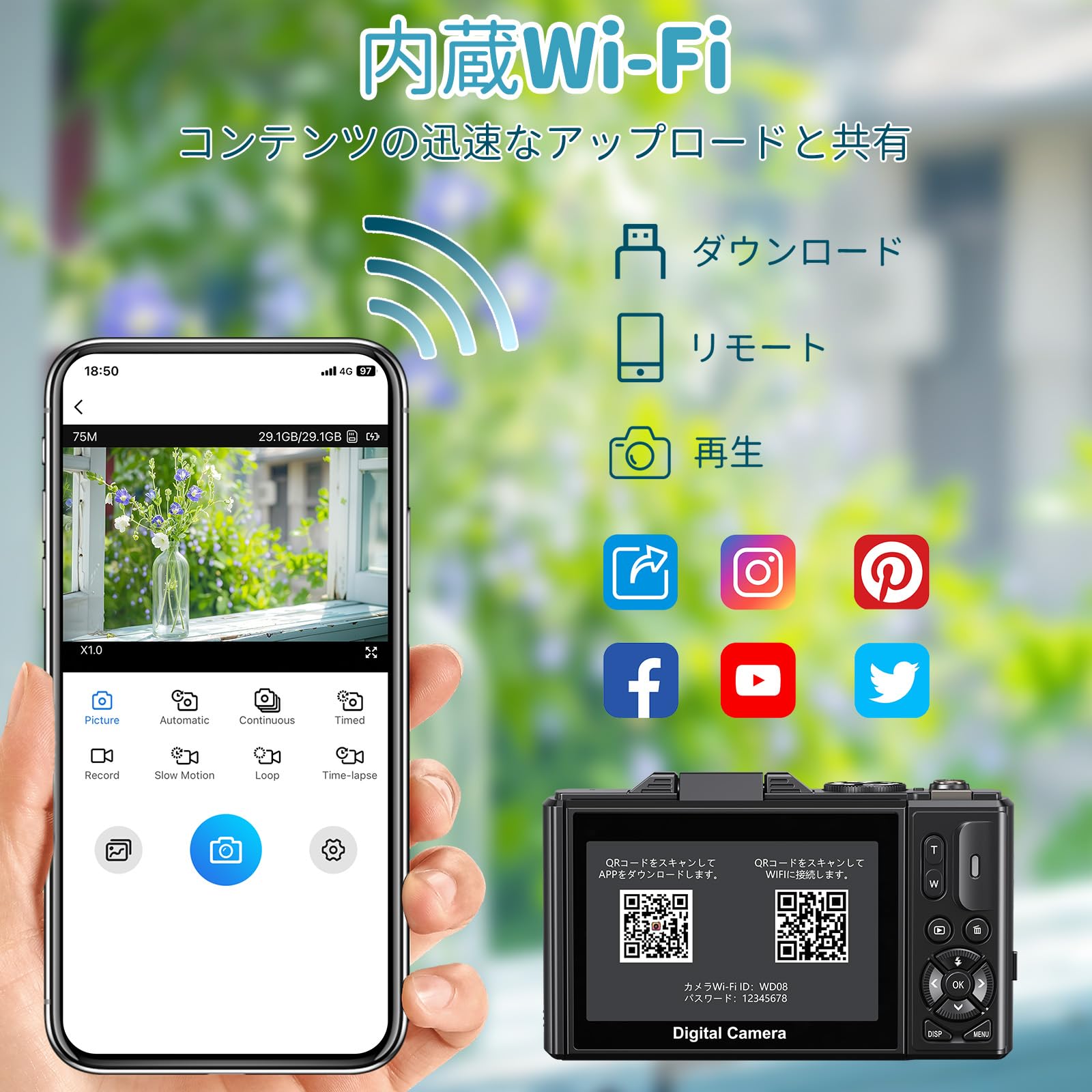 デジカメ 5K デジタル 録画 7500万画素 コンパクト 18倍デジタルズーム Amazon | デジカメ 5K デジタル 5K録画 7500万画素 コンパクト