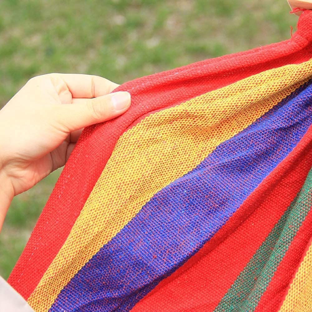 Hamak Ultralekki, Hammock Hamak Kempingowy Płótno Huśtawka Hamaki Zewnętrzne Przenośne Do Podróży Beach Garden Courtyard na Kemping, na Zewnątrz(Blue)