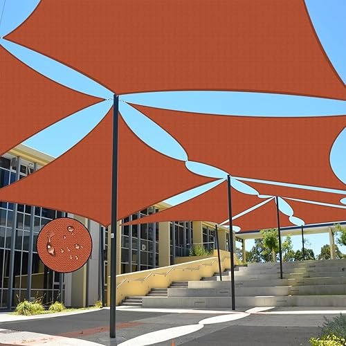 Tuosite Parasol impermeable con bloqueo UV, 10 x 10 pies, color rojo óxido, rectangular, 220 GSM, pérgola, toldo para cochera disponible en Yaxa Colombia