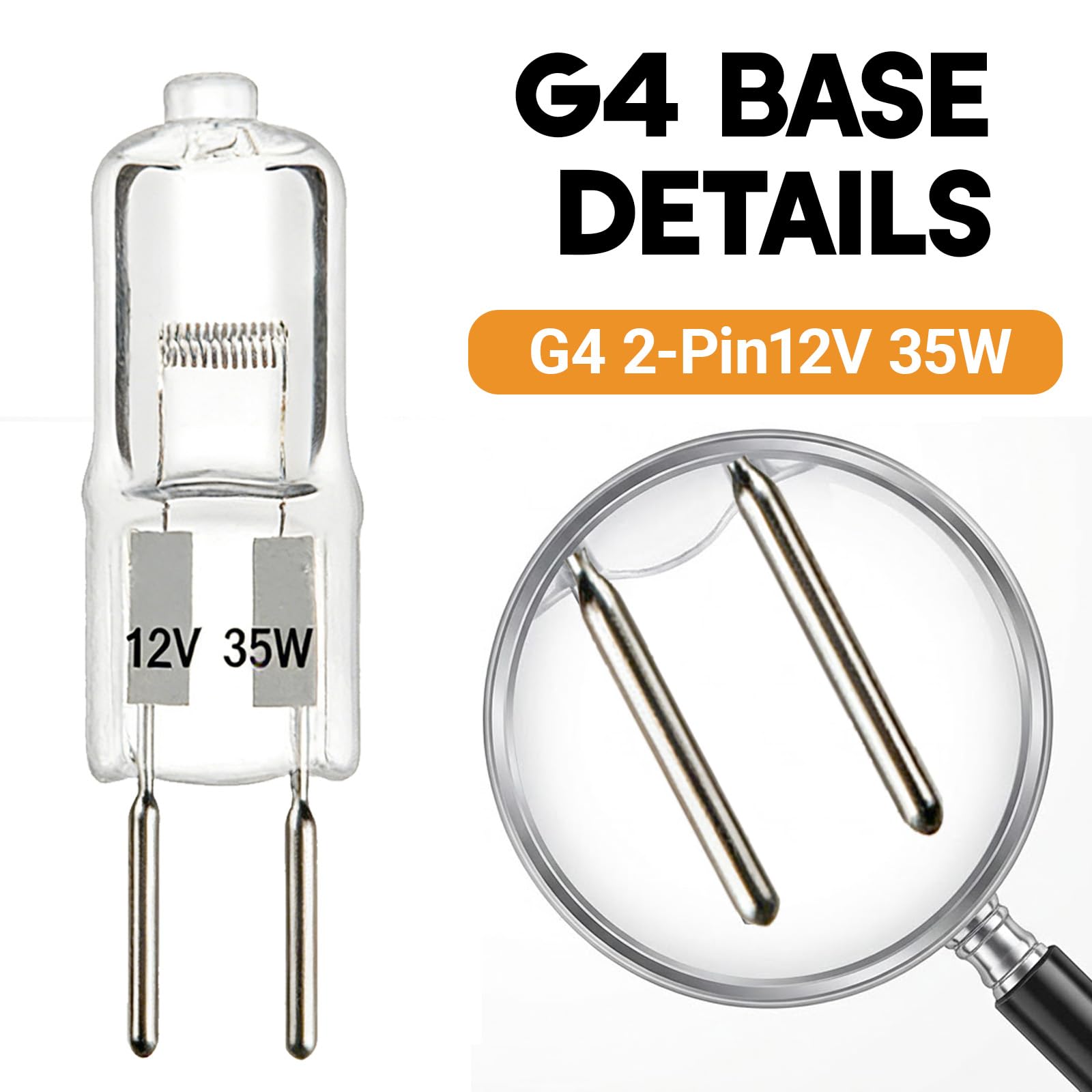 10 lampadine alogene G4 a capsula 12 V 35 W alogeno vetro chiaro luce calda 2800 K non led non collegate per cappa aspirante cucina soggiorno illuminazione interna