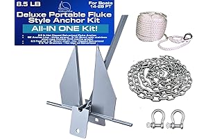 MarineNow Deluxe Fluke Anchor System for 24' Boats