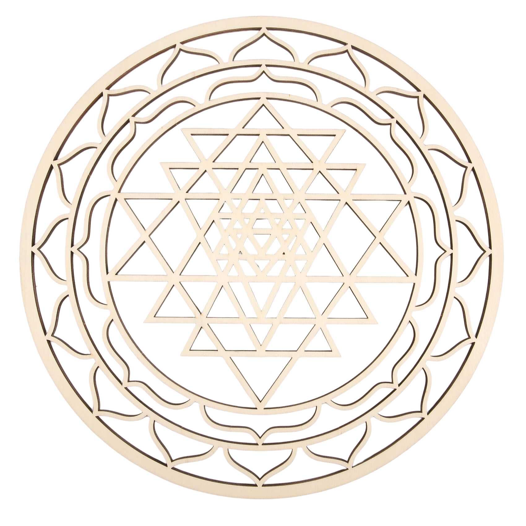 6 Sculptures Murales En Bois Géométrie Sacrée - Fleur De Vie, Chakra - Décoration Méditation Yoga