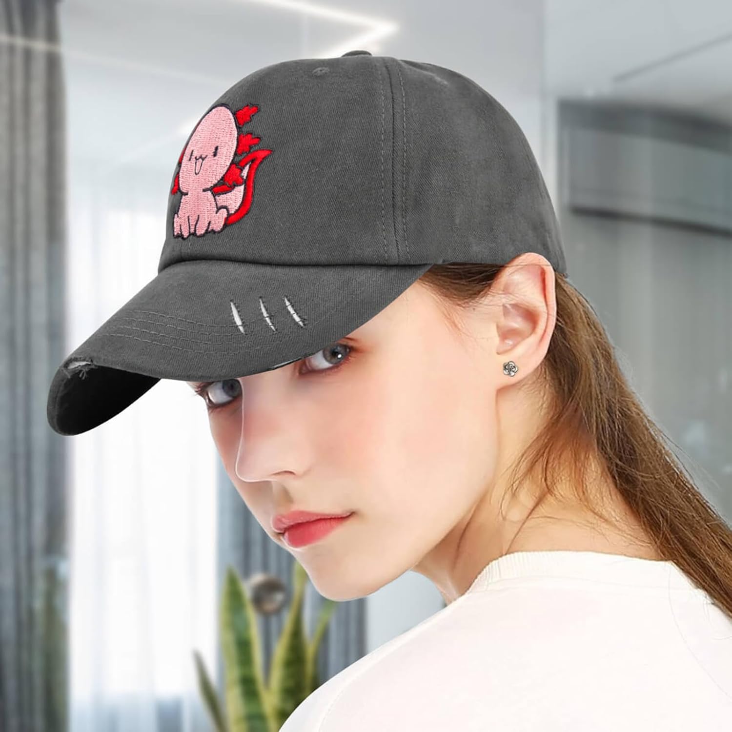 Funny Hat for Men Women, Animal Hats Adjustable Cotton Embroidered Baseball Cap, Gifts for Family Coworkers Friends - Image 5