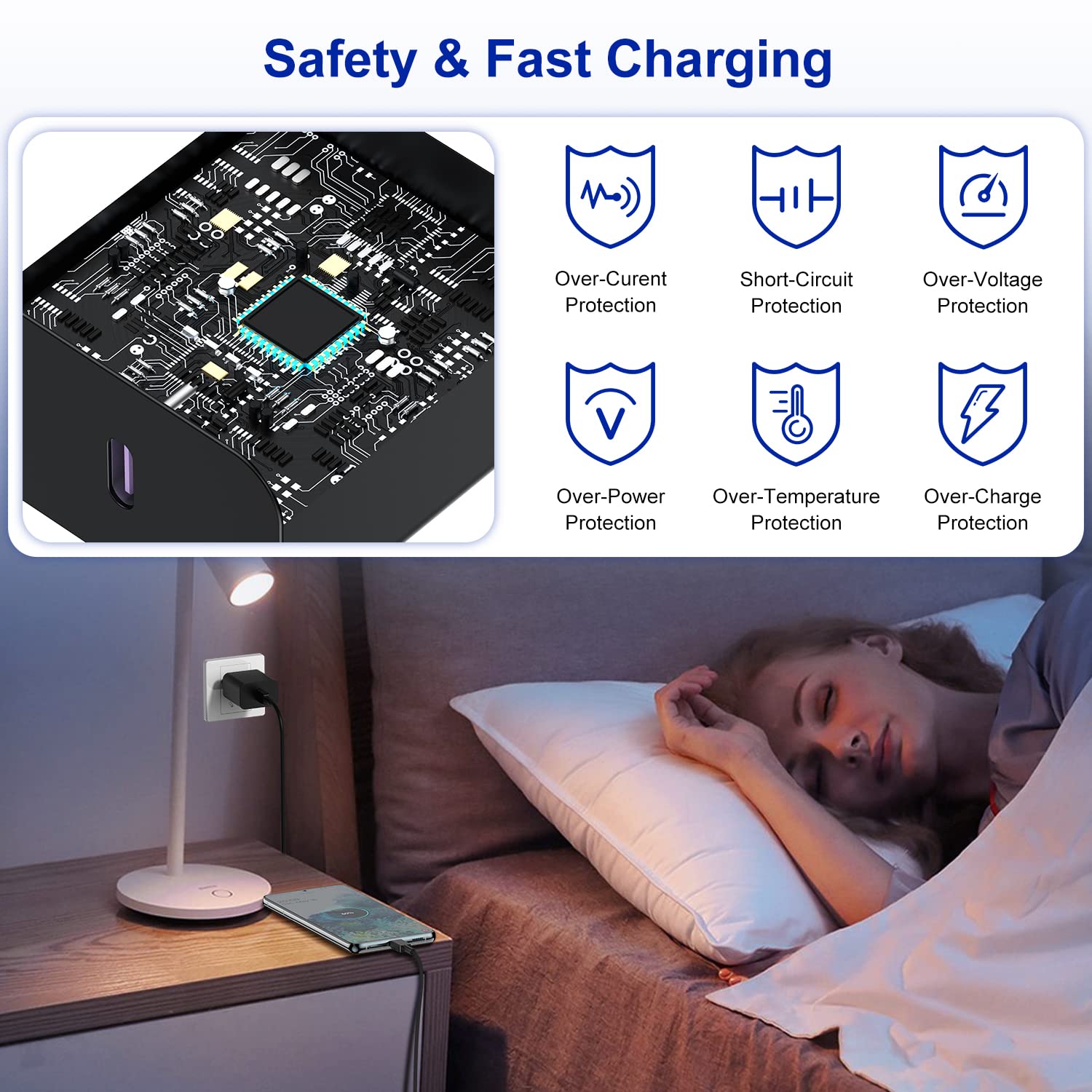 2Pack 45W Super Fast Charger with Type C Cable 10ft, USB C Wall Charging Block Adapter and Android Phone Charger Cord Long for Samsung Galaxy S23 Ultra/S23/S23+/S22/S22+/S22 Plus/S21/Note 20/Note10+