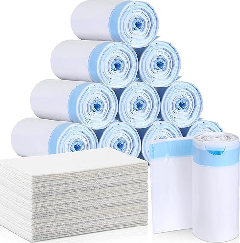 Paquete de 200 forros de inodoro con almohadillas absorbentes bolsas de inodoro portátiles a prueba de fugas forros de inodoro desechables con