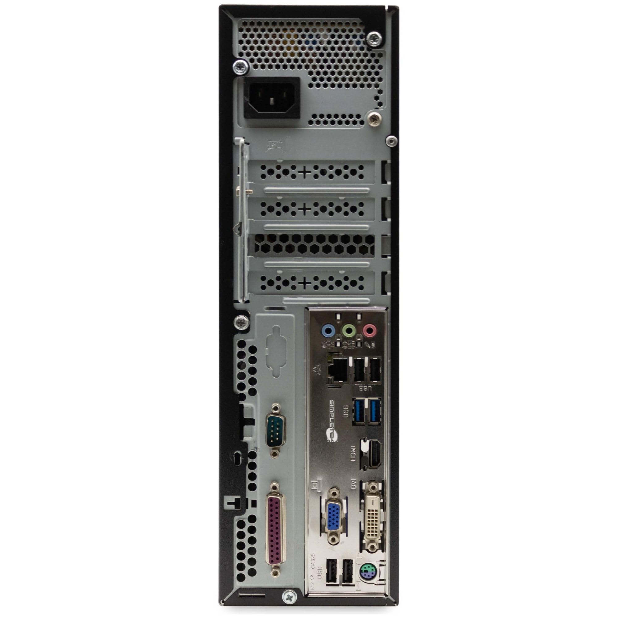 SIMPLETEK - PC Fisso SFF i3 DVD-RW | 8GB RAM 120GB SSD | Win 11 Pro | Seriale RS232 Parallela LPT | HDMI DVI VGA USB PS/2 (Ricondizionato)