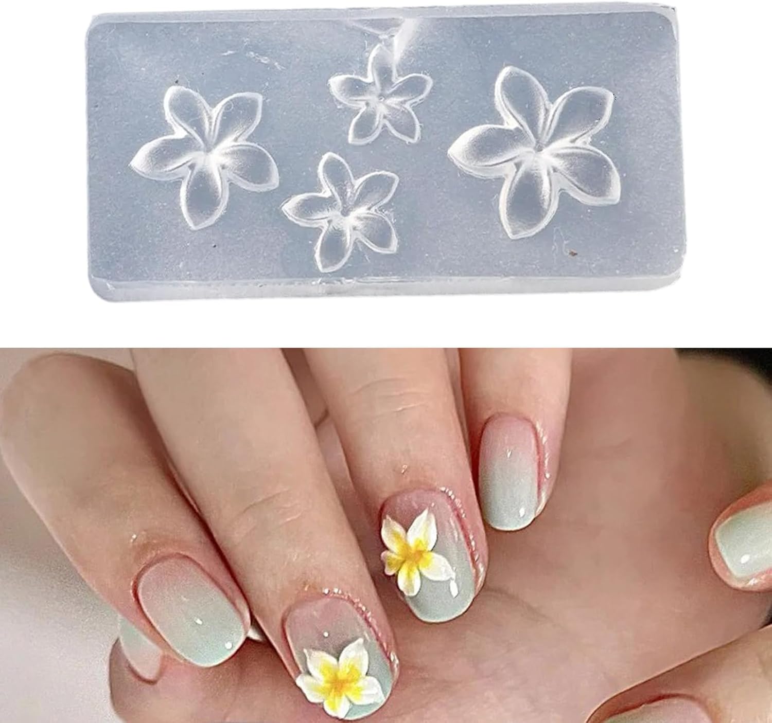 Nails Art Silicone Flower Manicure Template Flower Nails Art Decorations for Woman Manicure Template