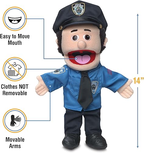 Miniatura 3 de 14 agente de policía Peach Male marioneta de mano
