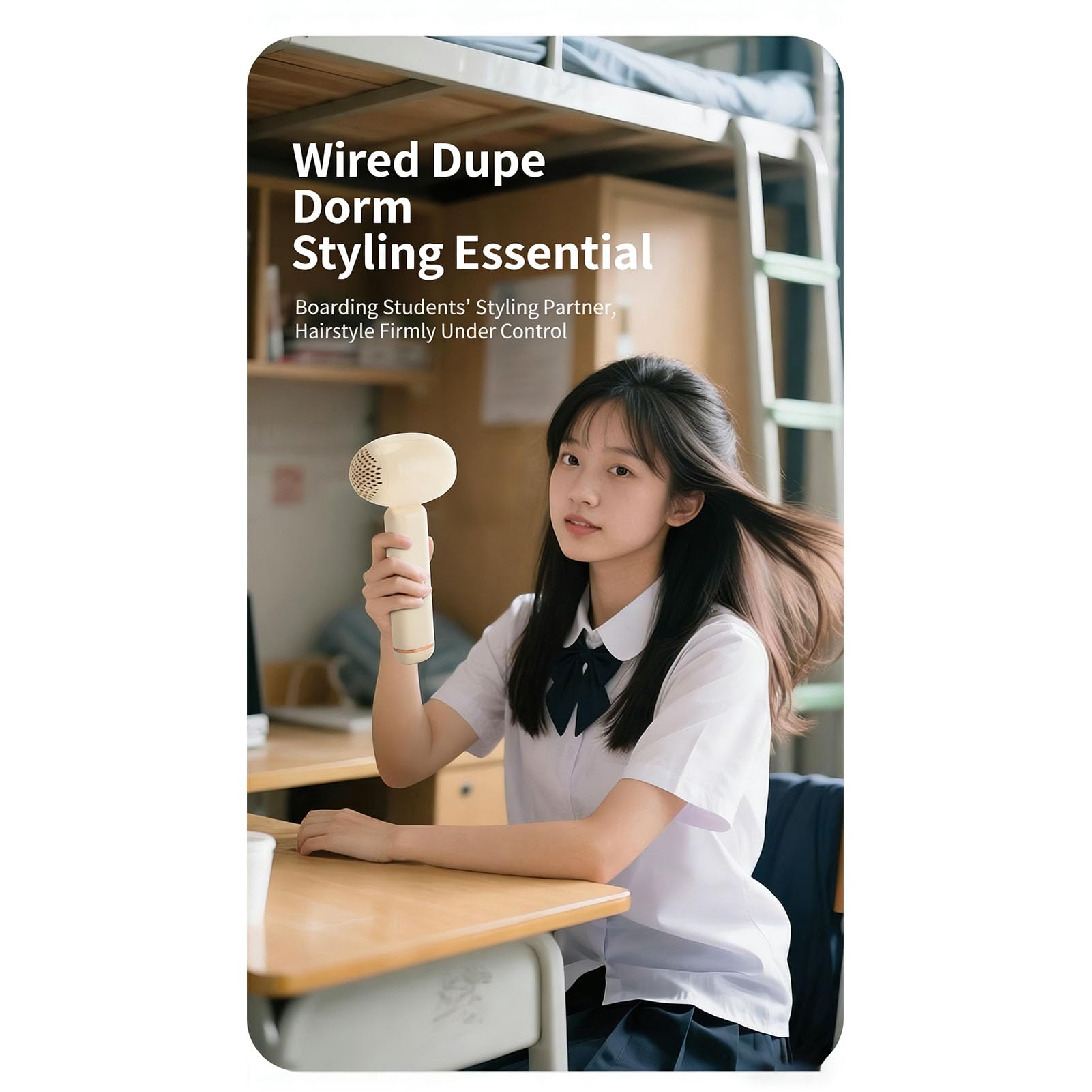 Generic Secador de Pelo Inalámbrico, Secador Portátil con Modos de Viento Frío y Caliente, Batería de Litio de 5000 MAh, Diseño Liviano para Viajes, Negocios, Uso Doméstico