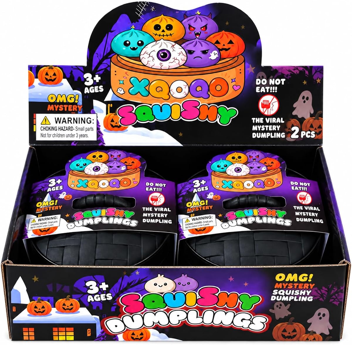 2PCS Halloween Dumpling Squishy, 3.94 inch, Squishy Toys and Party Favor
