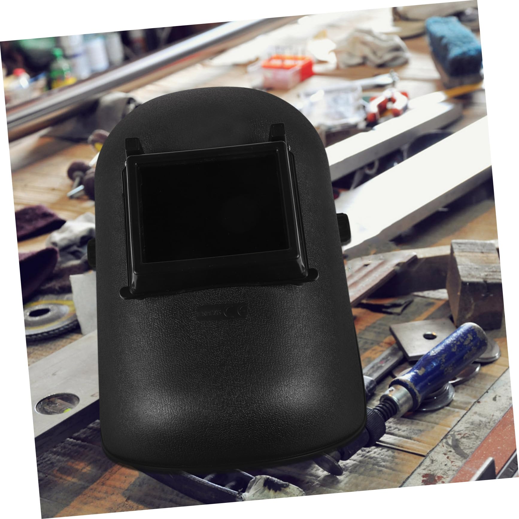 Pantalla de Soldadura Grande Cinta para Cabeza, Casco Negro | Pp, Ligera y Cómoda, para Lugares de Trabajo de Soldadura, Cobertura Amplia