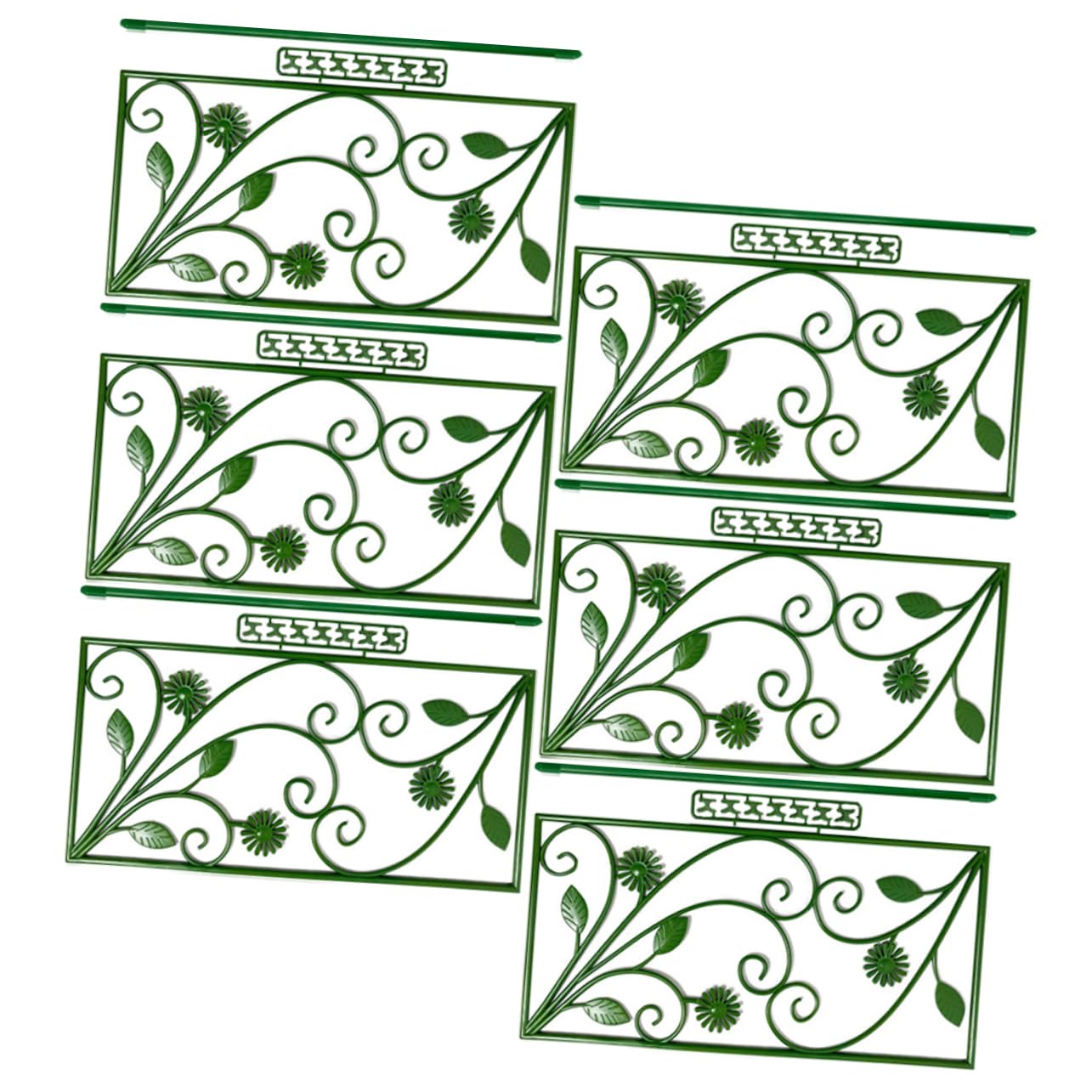 Treillis pour plantes grimpantes Abaodam en lot de 6 pièces pour bordure de jardin