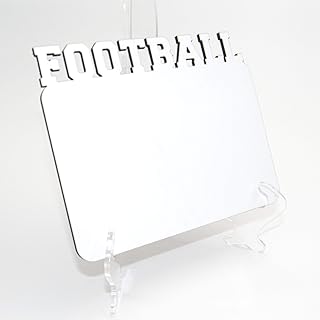 6 Pcs FOOTBALL DiY 3 Unisub MDF Hardboard Sublimation Blanks Photo Frame W/ 3 Acrylic Photo Frame STANDS INCLUDED MDF Hardboard