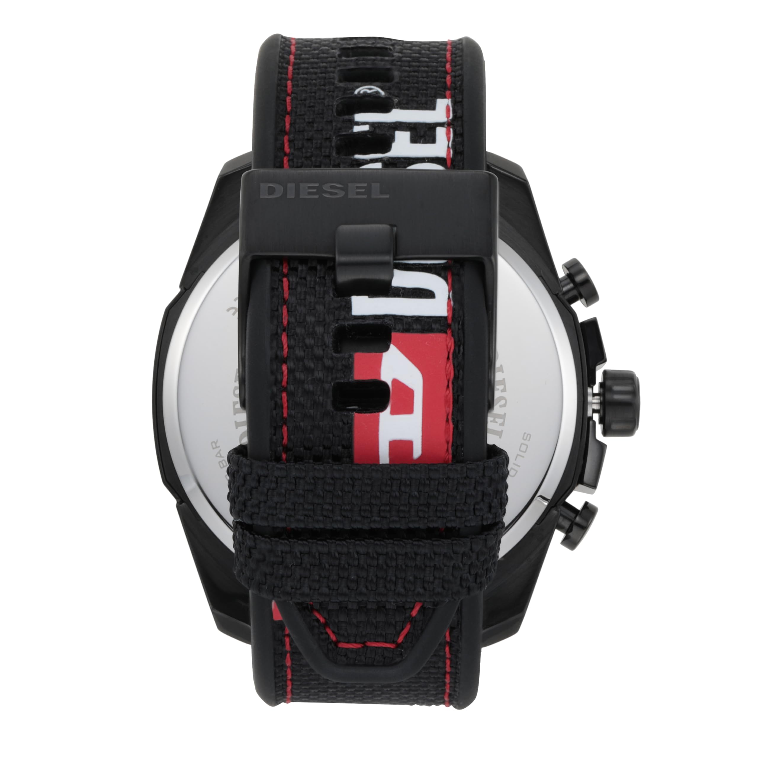 Diesel Mega Chief Herrenuhr, Chronographenwerk mit Silikon- oder Kunststoffarmband