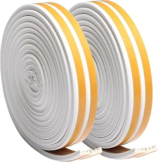 Sealing Tape Self-Adhesive for Doors Window, 20M Door Seal E-Profile Rubber Seal Soundproofing Anti-Collision Shutters for Doors Pull Window