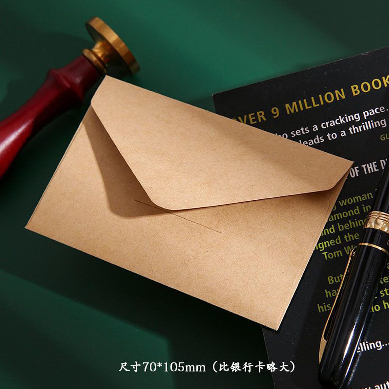 Sobres Papel Kraft Sobres Marrones B6 X50 - Papel Kraft 140g/m², Adhesivo Húmedo, Con Pegatinas Para Decorar Sobres Papel Kraft 140g Invitaciones Pegatinas