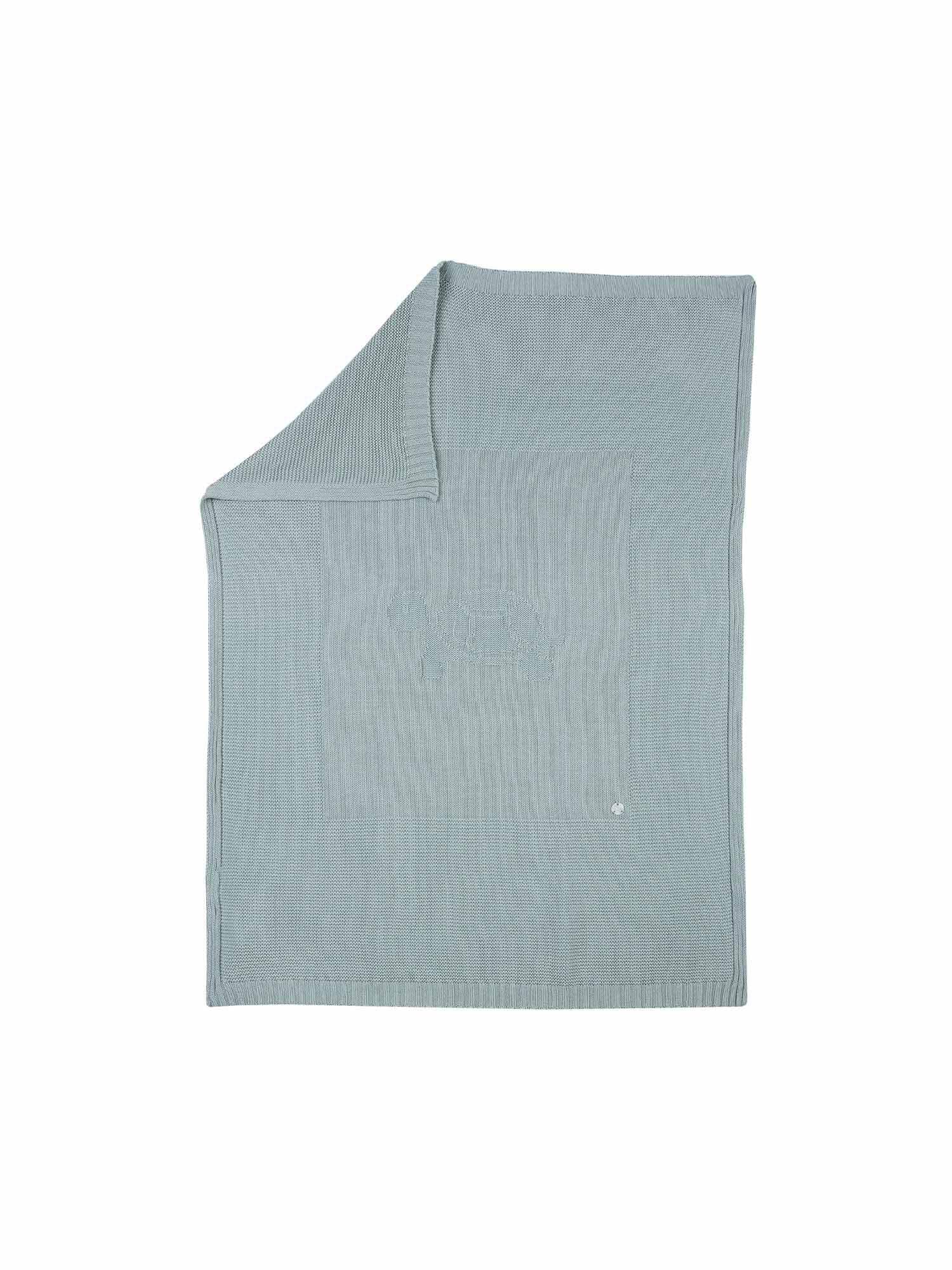 Chicco, Coperta in cotone organico per neonati con Tartaruga, 86x68cm, Verde