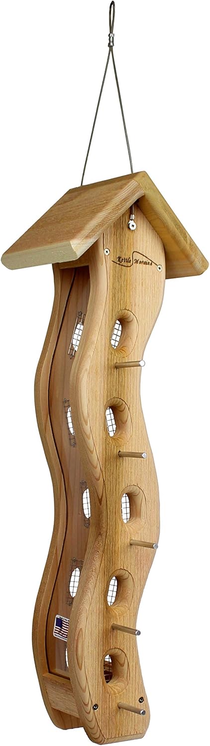 Kettle Moraine Large Wave Finch Feeder for Nyjer Thistle Seed