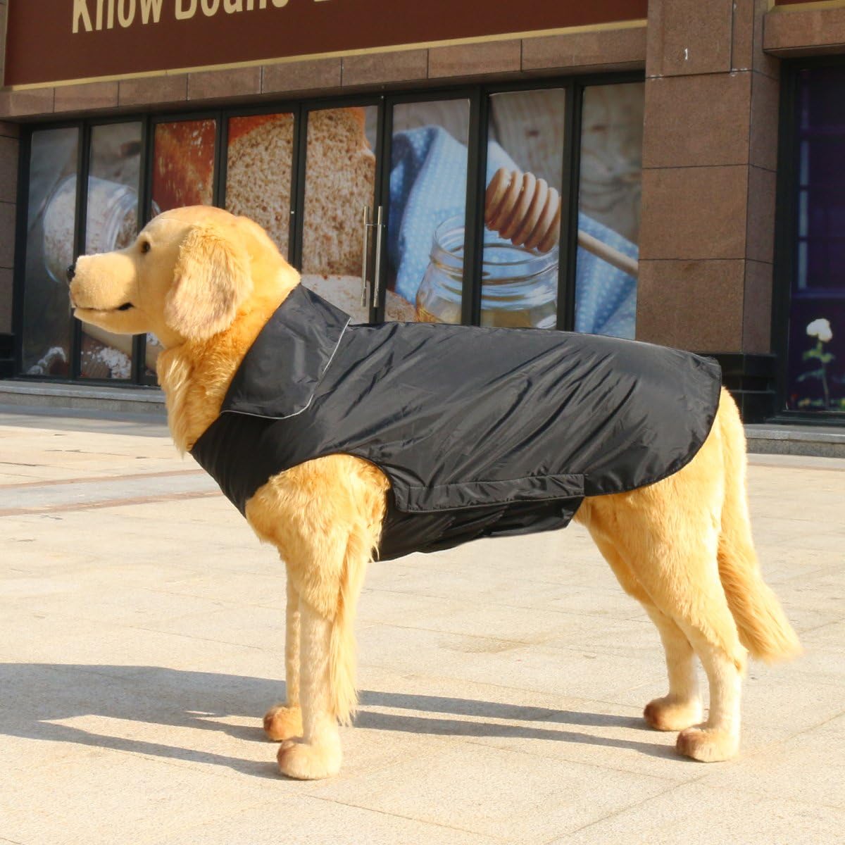RilexAwhile Large Dog Jacket, Cozy Waterproof Windproof Polyester-Fleece Lined Reflective Pet Jacket Dog Vest Warm Dog Apparel for Large…