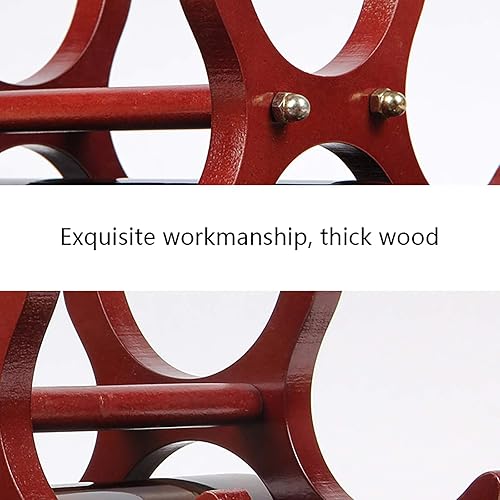 Miniatura 2 de Meech Estante de vino de mesa para gabinetes de cocina, puede contener 6 botellas de estante de vino pequeño, caja de almacenamiento de vino de