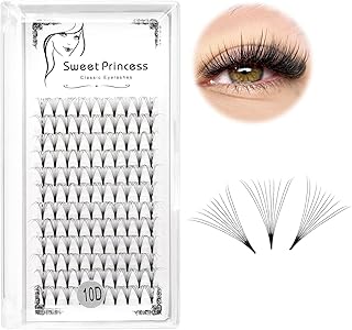 12 filas, 120 extensiones de pestañas postiza...