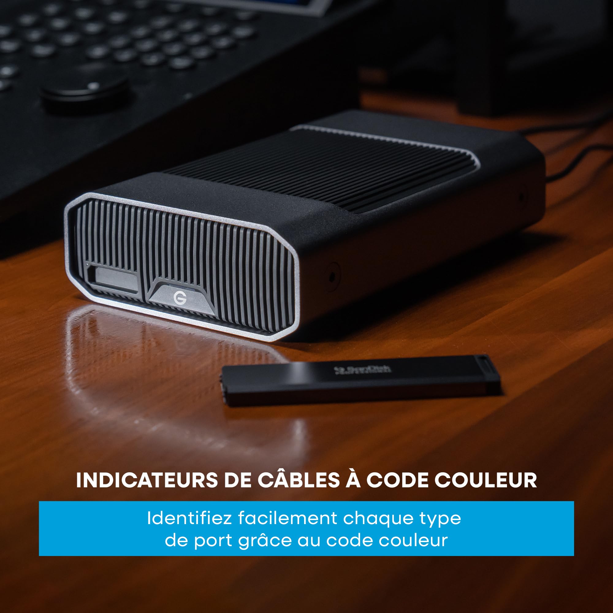 SanDisk Professional 12 to G-Drive Project, avec Fente SSD Mag Pro-Blade, Thunderbolt 3, USB (10 Gbit/s), Disque Dur de Classe Entreprise 7 200 Tours/Minute, Vitesse de Lecture jusqu'à 250 Mo/s