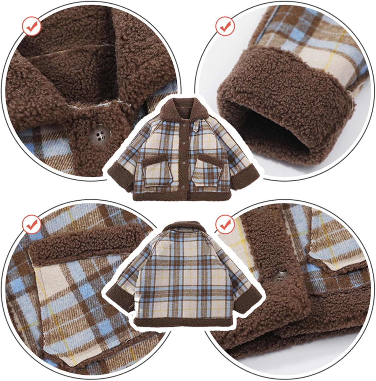 [ＰＴＯＲＧＥ] 裏ボア ラシャコート チェック柄 ボアジャケット キッズ フリースジャケット ボアコート もこもこ子供服 ガールズ