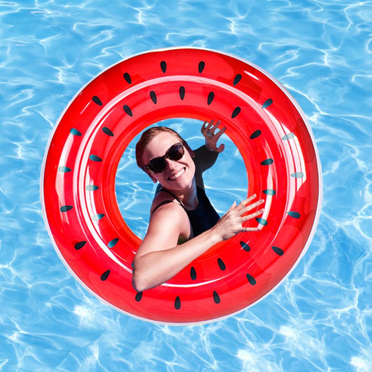 SUNSHINE-MALL Inflatable Pool Float for Adult,Inflatable Pool Float Tube, Pool Swim Ring,Water Fun Large Blow Up Summer Beach Swimming Raft Kids Adults (red 50Inch), X-Large