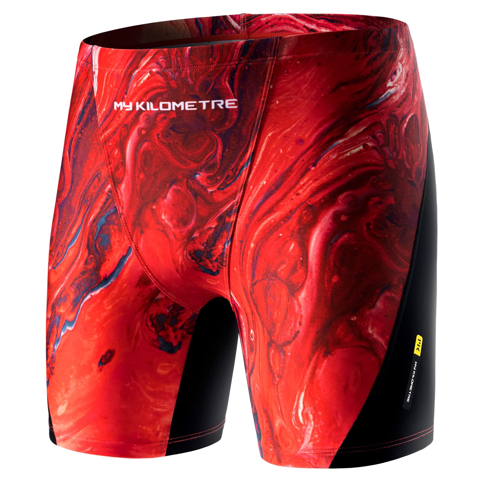 MY KILOMETRE Maillot de Bain Homme Boxer Short Jammer Natation Cordon Serrage Endurance Résistant Chlore Plage Surf