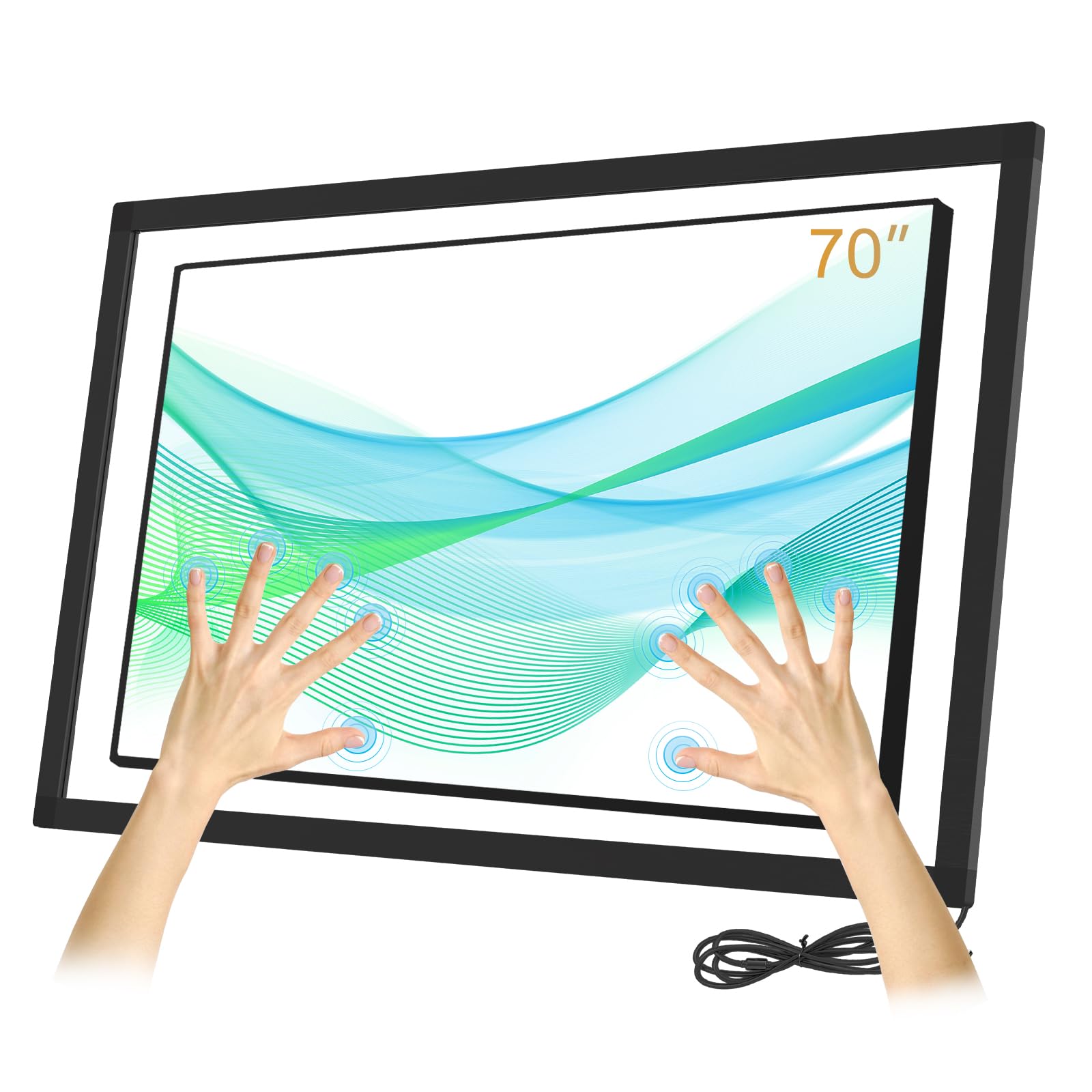 70 inch ir Touch Frame Screen Panel 10 Points Infrared Touch Frame with USB Interface Free-Drive Plug and Play for TV,Touch Whiteboard