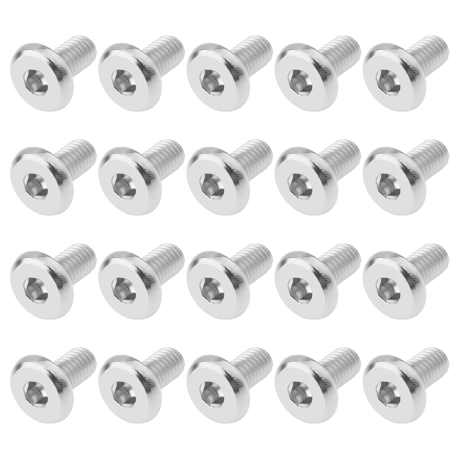 Smgda 20Pcs M6 x 12mm Flat Head Hex Socket Cap Screws Bolts, 304 Stainless Steel Furniture Connector Bolt, Allen Hex Drive, Bright Finish, Metric Fully Machine Thread (M6 x 12 mm)