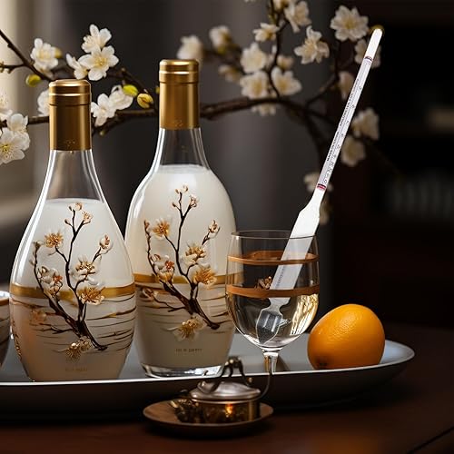 Miniatura 3 de CLISPEED Hidrómetro de vidrio Alcoholímetro Medidor de alcohol Medidor de vino Medidor de vino Vinómetro de vidrio Herramienta de medida de vino