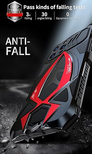 Miniatura 6 de Funda de metal para iPhone 13 Pro a prueba de golpes con aluminio y goma de silicona híbrida de triple capa de protección contra caídas de grado