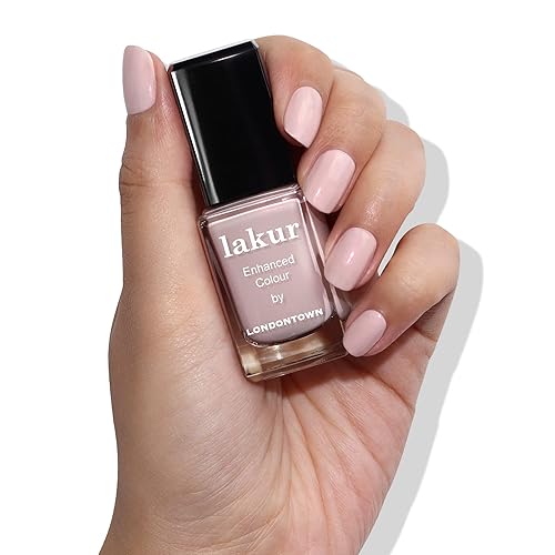 Miniatura 99 de LONDONTOWN Esmalte de uñas brillante rosa polvoriento, Bell Flower lakur, esmalte de uñas vegano resistente a las astillas, 0.40 onzas líquidas Té