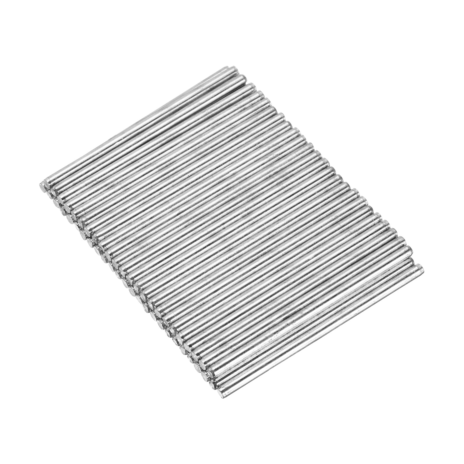 sourcing map 50pcs 3mmx60mm Toys Shaft Round Rod Axles Drive Shaft Silver