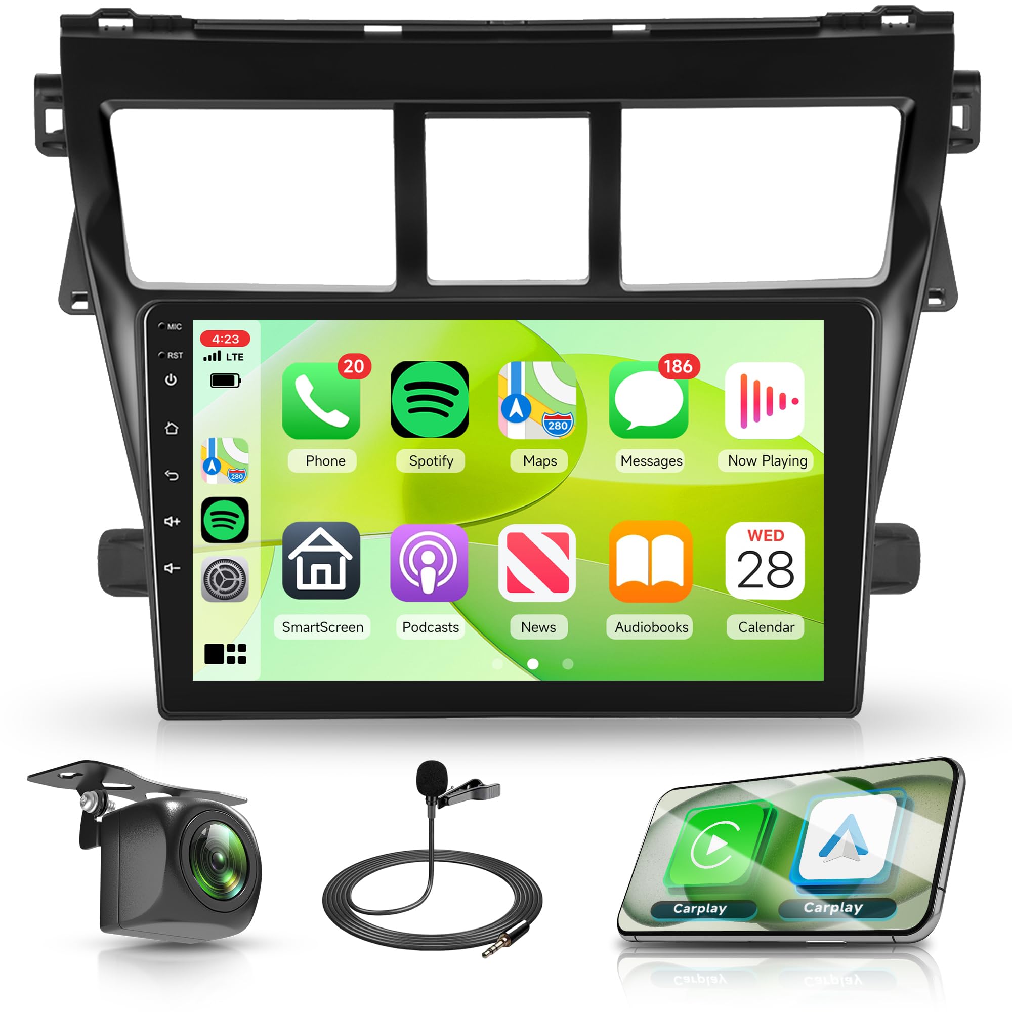 2AY-03 android カーステレオ car stereo Amazon.com: 4Core 2G+64G Car Radio for Toyota Yaris VIOS 2007-2013