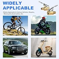 Vista 7 de Mandril de aire de neumático de bloqueo de 2 piezas, adaptador de manguera de inflado de neumáticos de latón, boquilla de neumático con roscas