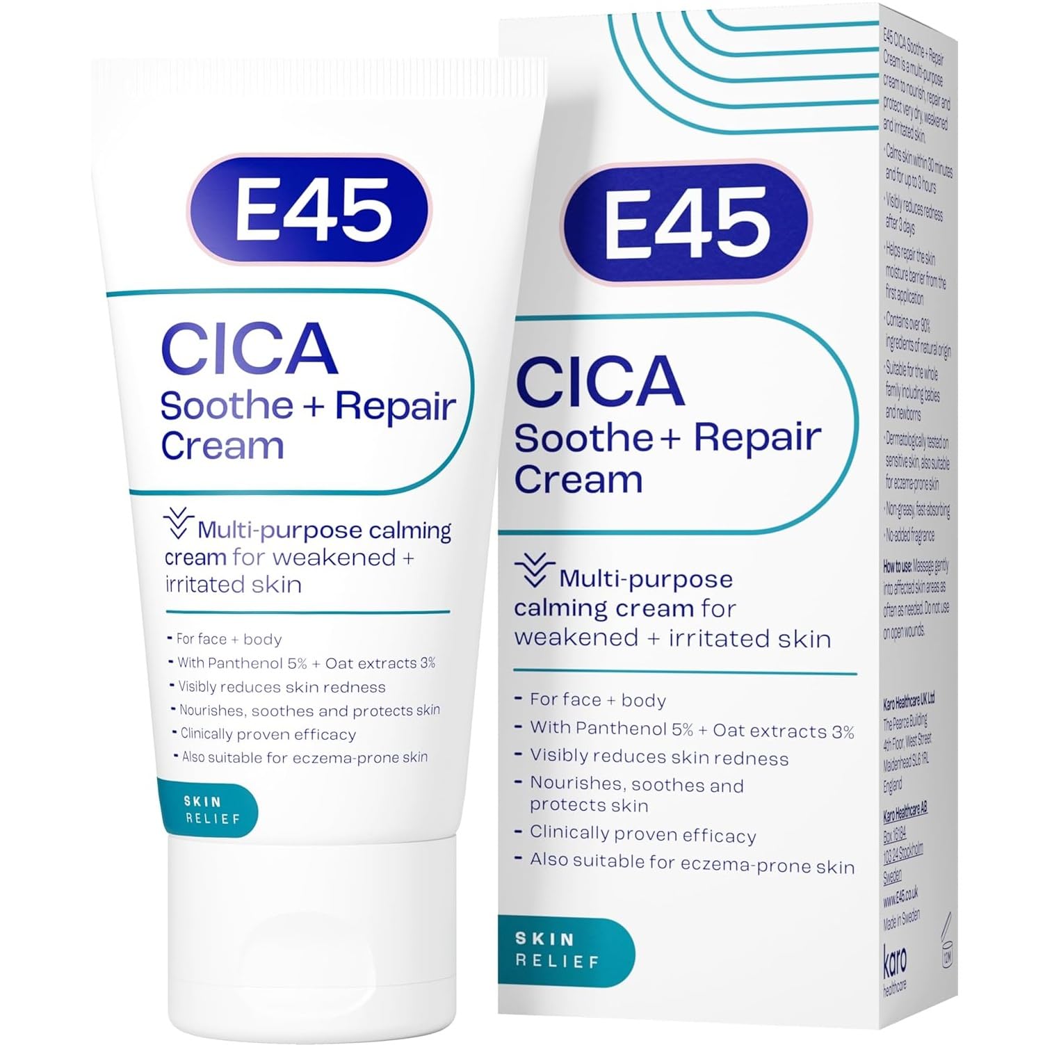 E45 Cica Soothe And Repair Cream 50Ml