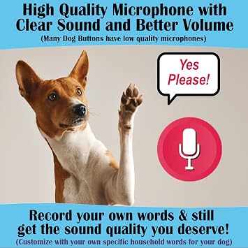 DaVoice Dog Buttons for Communication, Recordable Button for a Cat Dog Talking Button Set, Dog Communication Buttons, Dog Command Buttons Pet Buttons for Talking Speaking Push Buttons to Talk (Gray)