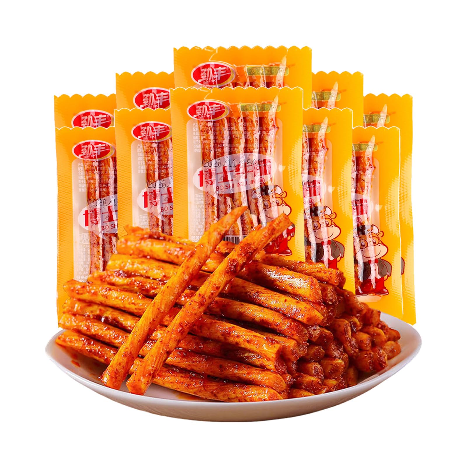 Chinese Chilli Sticks - 20 packets, the more you chew the more flavor you get, made from wheat/chilli/spices, low sugar and low calorie, best vegan