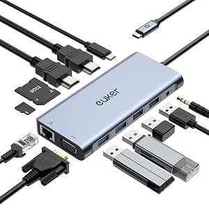 Euker 12-in-1 USB C Docking Station