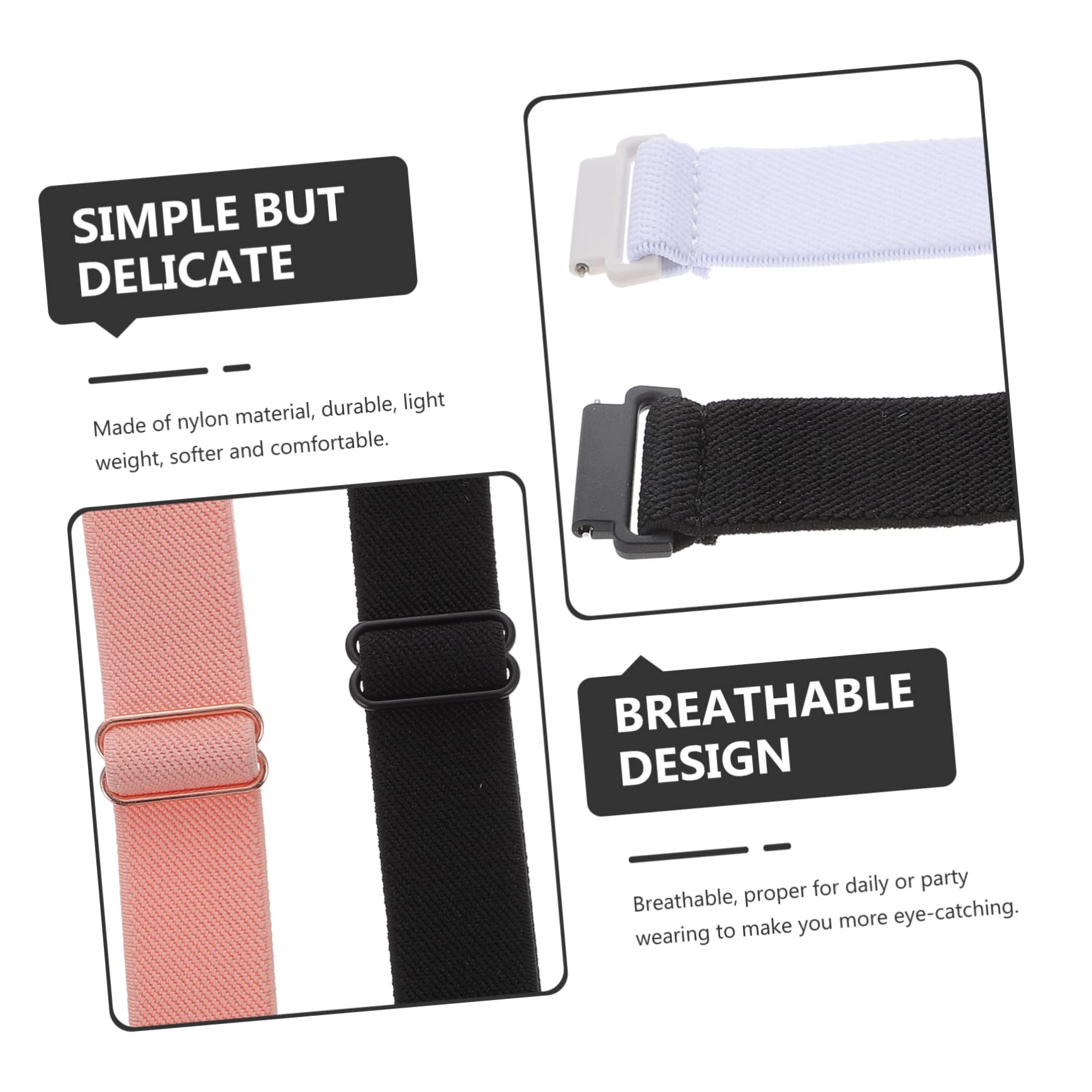 Uonlytech 15pièces Bracelet Montre Nylon Réglable De Bandes Pour Montres Connectées Confortable Et Pour Autres Modèles