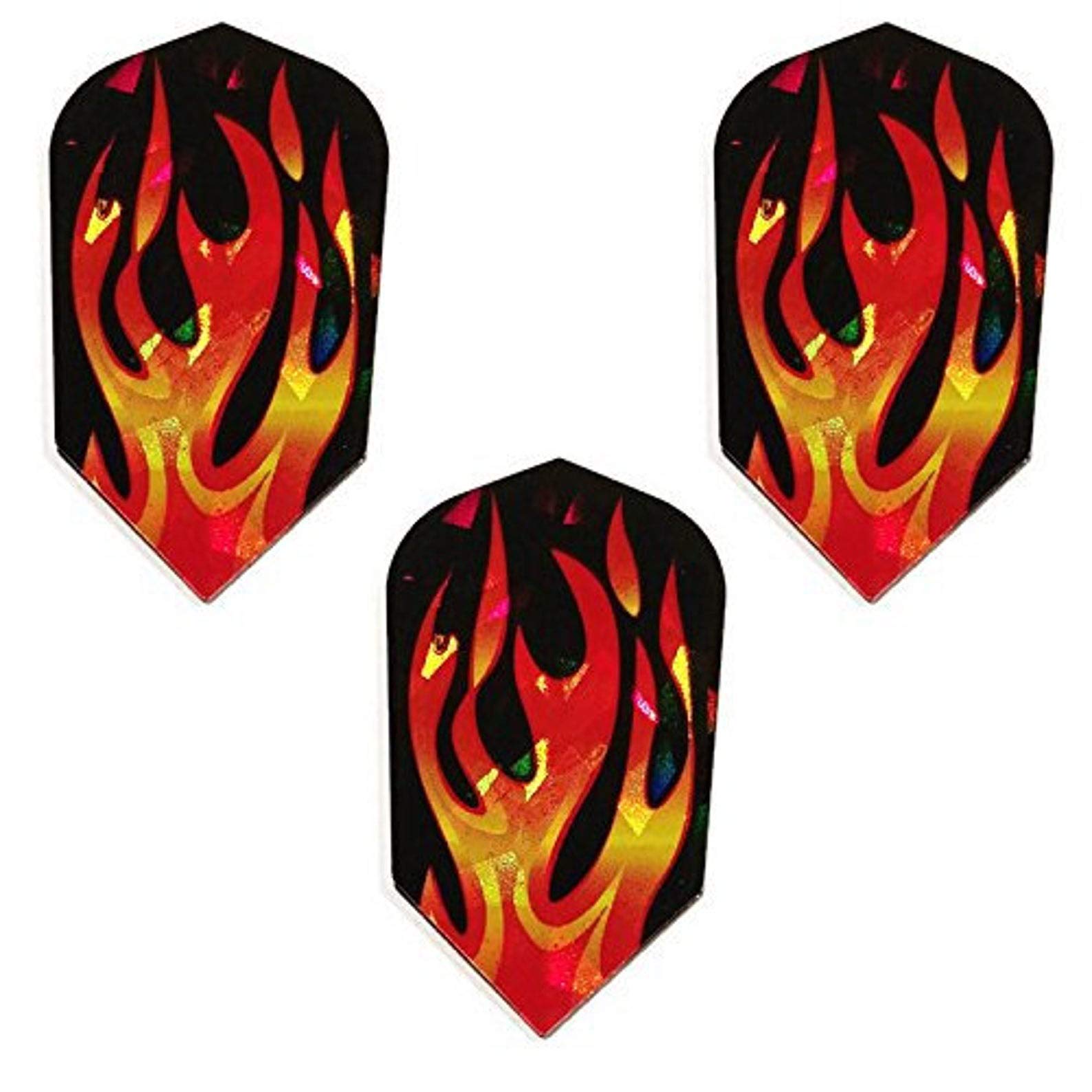 Art Attack 9 Pack Harrows Hologram Great Ball of Fire Flames 75 Micron Strong Slim Flights